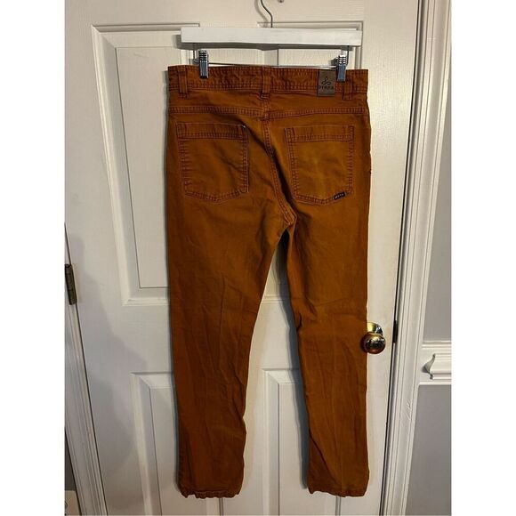Prana Men’s Slim Fit Mustard Active Pant Twill sz 32X32 - Picture 2 of 10